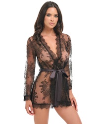 Amour Short Lace Robe #94-12131