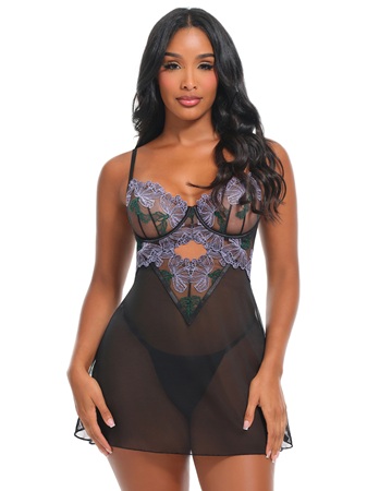 Jenna Embroidered Babydoll #74-12140
