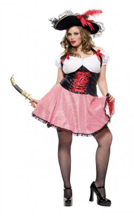 leg avenue full figure pirate wench costume