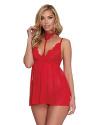 Dreamgirl Stretch Lace and Stretch Mesh Babydoll Set #11786