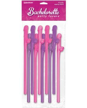 bachelorette party favors dicky sipping straws
