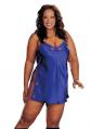 Shirley of Hollywood Plus Size Charmeuse Lace Up Chemise